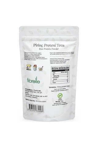 Fibrelle Pirinç Proteini Tozu 100 G // Yüksek Protein Oranı // %80 Protein