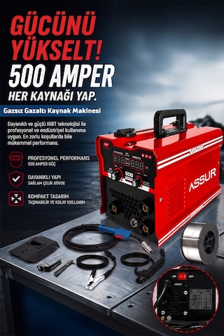 500 Amper 3'ü 1 Arada Gazsız Gazaltı Mıg/mma/tıg Lift İnverter Kaynak Makinesi 220v Dijital Ekranlı-3196