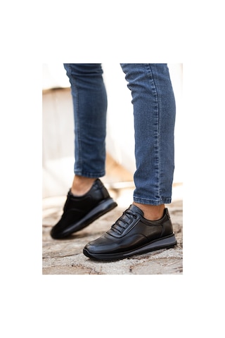 D0315 Günlük Ortopedik Erkek Klasik Garantili Ayakkabı Siyah