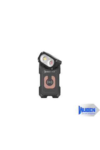 Wuben X3 Edc Dönebilen Başlıklı Kablosuz Şarjlı Led El Feneri 700 Lümen / Oled Ekranlı Siyah