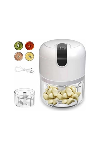 Rondo Doğrayıcı 250 Ml Taşınabilir Usb Şarjlı Pratik El Rondo Blender Kopya Çok Renkli