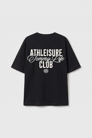 Siyah Oversize Kısa Kollu Baskılı Kız Çocuk T-shirt - 75175