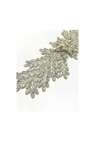 Ütüyle Yapışan Kristal Taşlı Aplike - Gümüş