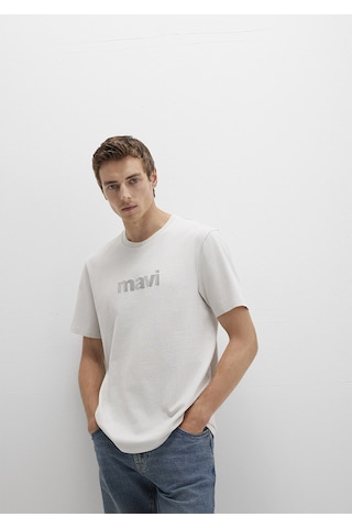 Mavi - Mavi Logo Baskılı Gri Tişört 0612936-80192 Gri