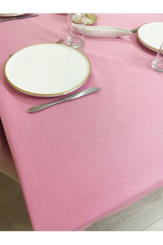 Sıvı Geçirmez Dertsiz Masa Örtüsü Pembe 25 Parça