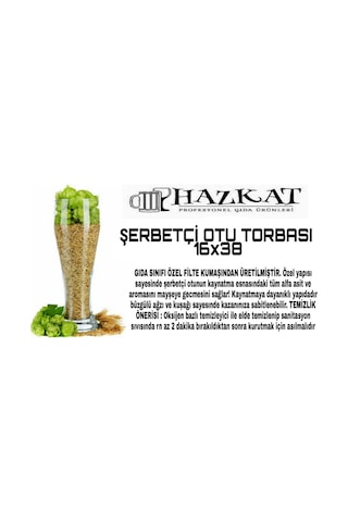 Hazkat Şerbetçi Otu Torbası 16 x 38 CM Krem