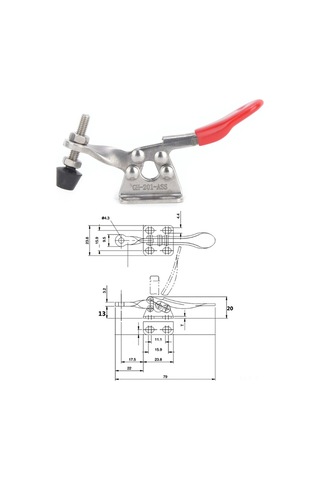 Padalink Gh-201-ass 2 Adet 304 Paslanmaz Çelik Manuel Welding Klembi, 27kg Tutma Gücü, 1.5mm Plaka Kalınlığı, Dayanıklı Ve Kolay Kurulum