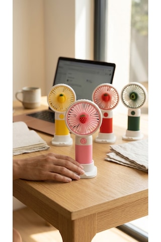 Renkli Mini El Fanı, Taşınabilir Kompakt Tasarım Usb Şarjlı Güçlü Soğutucu Fan-pl103