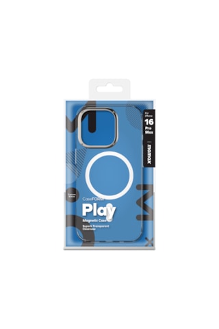 Momax Play CaseForm Apple Uyumlu iPhone 16 Pro Max Magsafe Kılıf Transparan