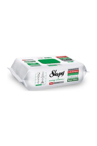 Sleepy Easy Clean Premium Beyaz Sabun Katkılı Yüzey Temizlik Havlusu Mendili 100 Yaprak