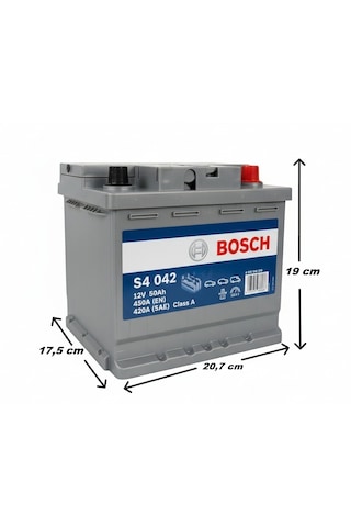 Bosch S4 042 12 V 50 Ah Amper 450 A En Akü