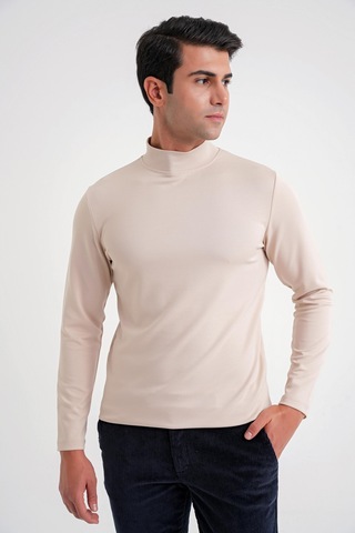 Efor Ts 894 T-shırt Slim Bej Casual Bej