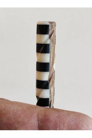 Geometrik Kontrastlı Sedef Ve Bambu Saç Çubuğu Çok Renkli