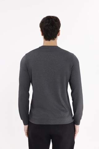 Rowinger Merserize Efektli Yumuşak Doku Ayarlanabilir Kapüşonlu Rahat Kalıp Kapüşonlu Sweatshirt Black