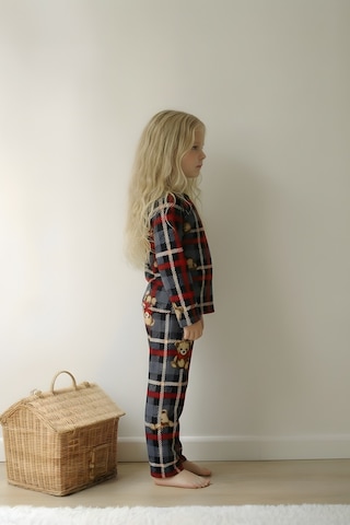Esila Kids Kız Çocuk Pijama Takımı Uzun Kollu Ayıcık Desenli Bordo