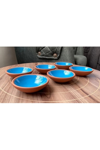 Athstore Mavi Sosluk Reçellik Çerezlik Lokumluk Kase 6 Lı Set Mavi