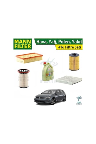 Vw Golf 7 1.6 Tdı Dizel Mann Filtre Bakım Seti 2013-2019-Castrol