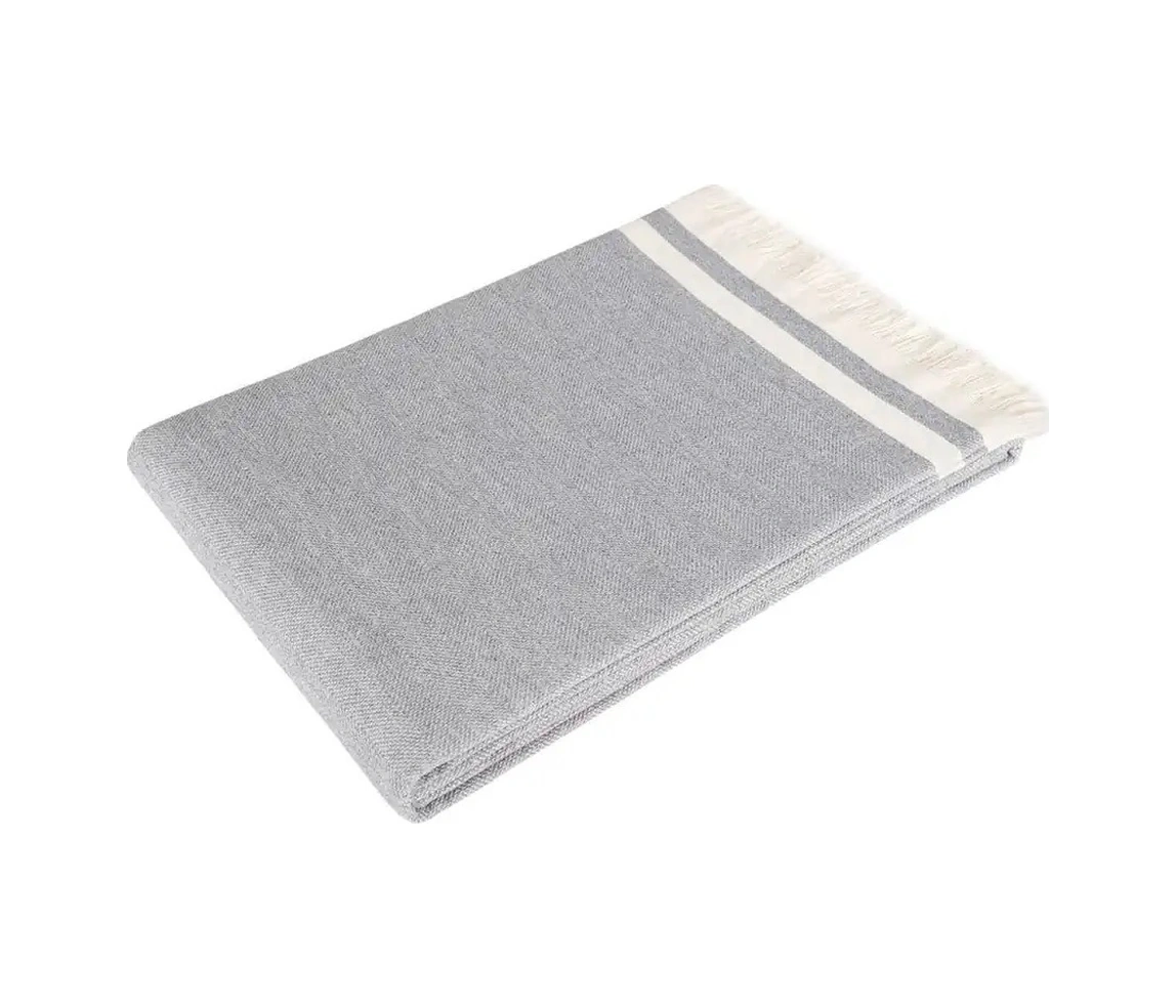 Alinda Pamuklu Kaymaz Terletmez Koltuk Örtüsü 170x230 - Gri Gri