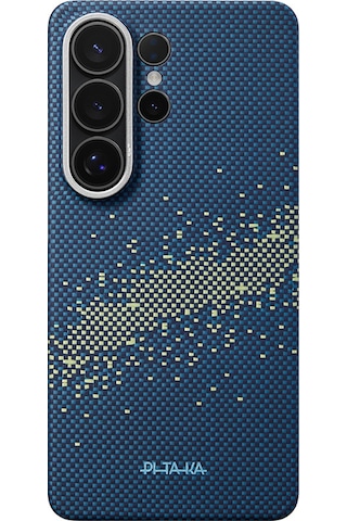 Galaxy Uyumlu S26 Ultra Kılıf M-safeli Aramid Fiber Pitaka Tactile Woven Edge Serisi Milky Way Galaxy Uyumlu Mavi Mavi