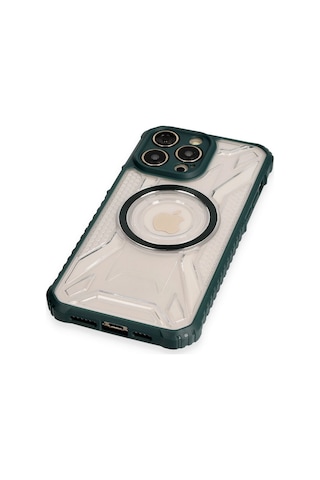 Newface - 61 - iPhone Uyumlu 12 Pro Max Kılıf Prag Magneticsafe Kapak - - Csmo-tex - Koyu Yeşil