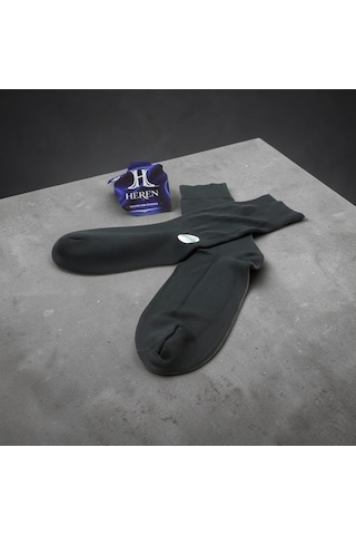 Heren Socks Heren Bambu 4'lü Erkek Soket Çorap Siyah Premium , Burun Dikişsiz, Yıkamalı