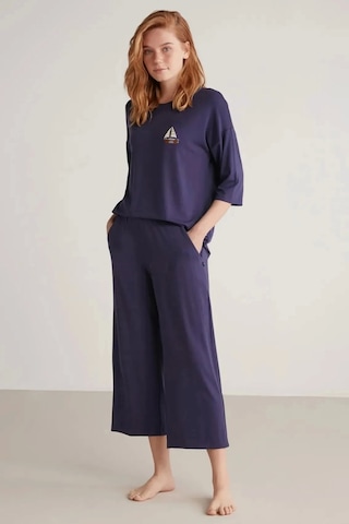 Nautıca W602 Kadın Uzun Kollu Pijama Takımı Mor