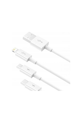 Baseus 50 Cm Metre 3.5amper Yüksek Hızlı 3in1 Type-c, Apple iPhone Uyumlu Lightning Ve Micro Şarj Ve Data Kablosu