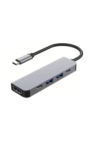 Platoon Pl-5560 4k Type-c 5in1 Şarj,hdmı Ve Usb Çoğaltıcı Adaptör Çevirici