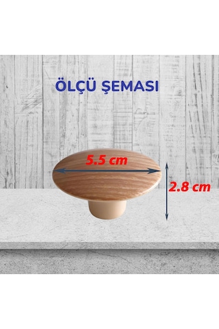 Bohem Plastik Kulp Ceviz Bombeli Düğme Mobilya Mutfak Dolap Dolabı Çekmece Kulbu Kulpları Ceviz