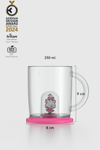 Renga Joy Kral Şakir Canan Figürlü 250 Ml Kulplu Tritan Bardak 222038 Pembe Pembe