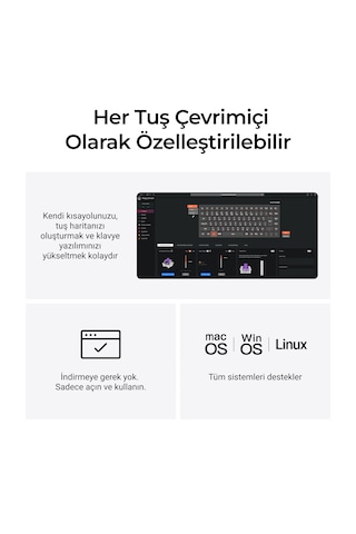 Keychron K8 He Kablosuz Manyetik Anahtar Özel Klavye Gateron Çift Raylı Manyetik Anahtar K8h-f1-tr