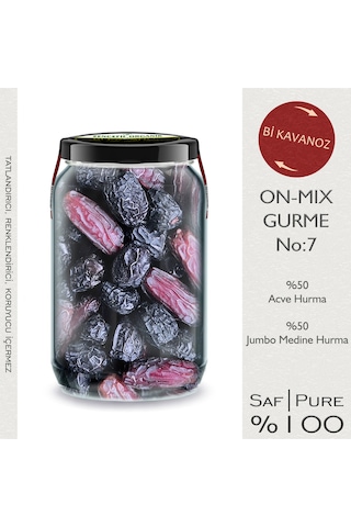 Bi Kavanoz On-mıx/7 Jumbo Medine Hurması + Acve Hurma 1. Sınıf Medine Hurma + Peygamber Hurması Ajwa Diğer