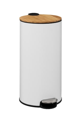 5five Çöp Kovaları Simply Smart Bambou 30 Lt Metal Beyaz
