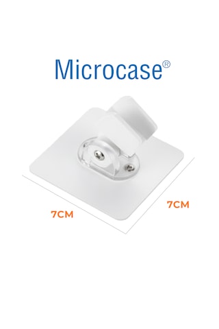 Microcase Kendinden Yapışkanlı Ayarlanabilir Banyo Duş Başlığı Tutucu Askı Aparatı Al5366 Şeffaf