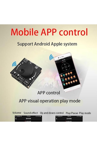 Hifi 50w+50w Xy-ap15h Stereo Bluetooth Dijital Amplifikatör Kartı Aux Usb-c Girişi