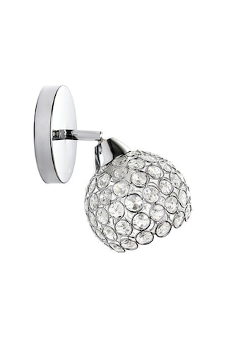 Padalink Gümüş Kristal Duvar Lambası - Metal Gövde, G9 Kaynaklı, Üç Renkli, Parlaklama Yok - Yatak Odası, Mutfak, Koridor Için 110v-130v Gümüş