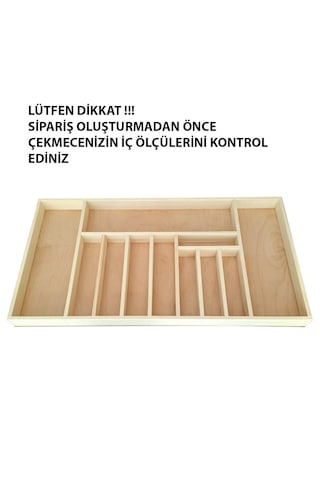 Ahşap Kaşıklık 75 X 40 Cm. Çekmece İçi Yemek Takımı Ve Servis Gereçleri Düzenleyici Organizer