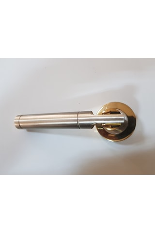 Çelik Kapı Kolu Rozetli Yasemin Albrifin Saten Sol