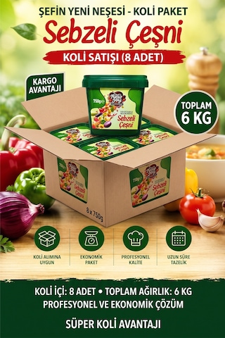 Sebzeli Çeşni 750 G X 8 Adet - 1 Koli Koli Bazlı Avantaj Paketi