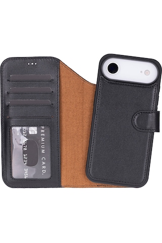 İphone 17 Air Çıkarılabilir Deri Cüzdan Kılıf