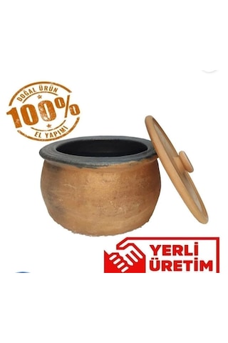 Athstore Toprak Güveç 3-4 Kişilik Kahverengi