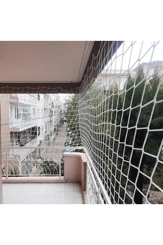 Nzl File Ambalaj Balkon Filesi - Güvenlik Filesi - 10 CM Gözenek - 6 MM İp - Merdiven - İnşaat Filesi - Balkon Ağ
