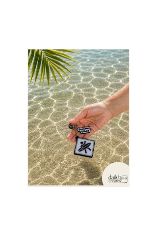 Paddle Board Charm Anahtarlık -summer Vibes Figürlü Çanta Aksesuarı-kutu İçecek Açacaklı Anahtarlık-3d Dekoratif Baskı-siyah Siyah