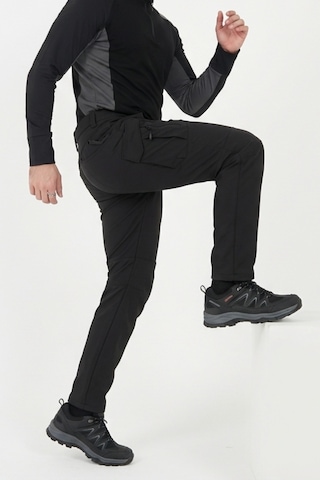 Onz Mrt Erkek Siyah Su Ve Rüzgar Geçirmez İçi Polarlı Kışlık Outdoor Softshell Pantolon Antrasit - Siyah