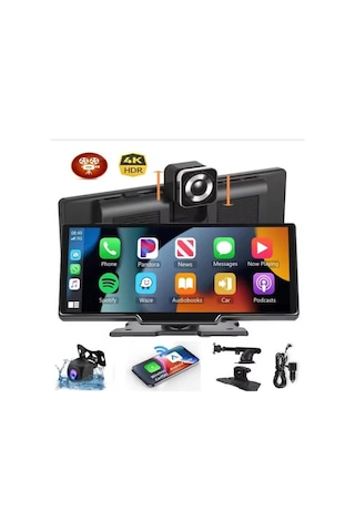 Fi Audio Kablosuz Car Play Ekran + Dvr Ön + Arka Kaydedici Dokunmatik Ekran Multimedi 10.26 İnç