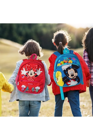 Universal Minnie Mouse Çocuk Sırt Çantası - Disney Lisanslı Kreş Ve Anaokulu Çantası - 7 Litre - Kırmızı -çok Renkli