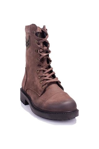 Hammer Jack 10218354 Kahve Ortopedik Günlük Düz Topuk Kadın Deri Bot 001