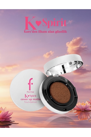 Flormar K-Spirit Cover Up Yüksek Kapatıcı & Uzun Süre Kalıcı Yarı Mat Bitişli Fondöten 008 Cocoa