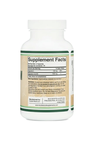 Double Wood Magnesium Taurate 1500mg 210 Capsul. Usa Version ...