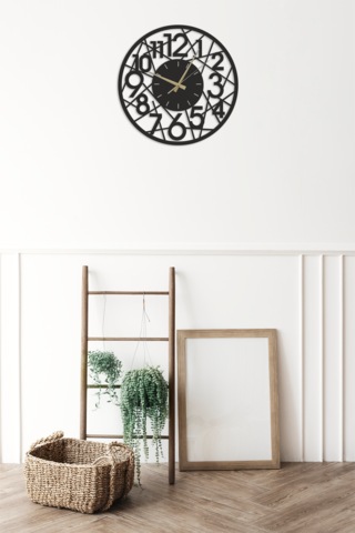 Dekoratif Çerçeveli Duvar Saati Ahşap Duvar Dekorasyon Ürünü